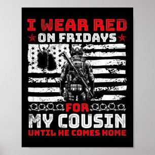 Poster Amo, Visto Vermelho Às Sextas-Feiras Para O Meu Pr