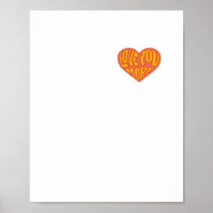 Poster Amo Você Mais Estilo de Layout Limpo 