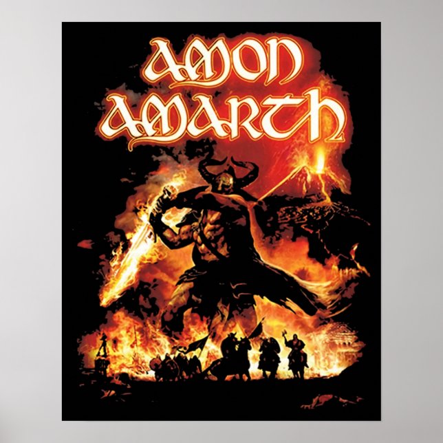 Poster Amon Amarth Retro Fan Art Tribute Design (Frente)
