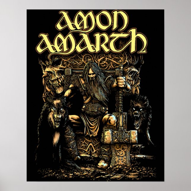 Poster Amon Amarth Thor Banda Logo Oficial (Frente)