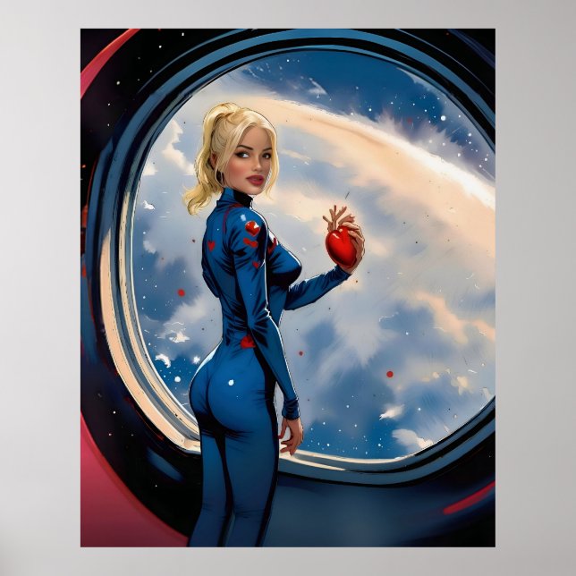 Poster "Amor, à lua e de volta" (Frente)