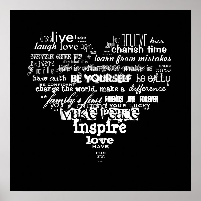 Poster amor à vida e felicidade (Frente)