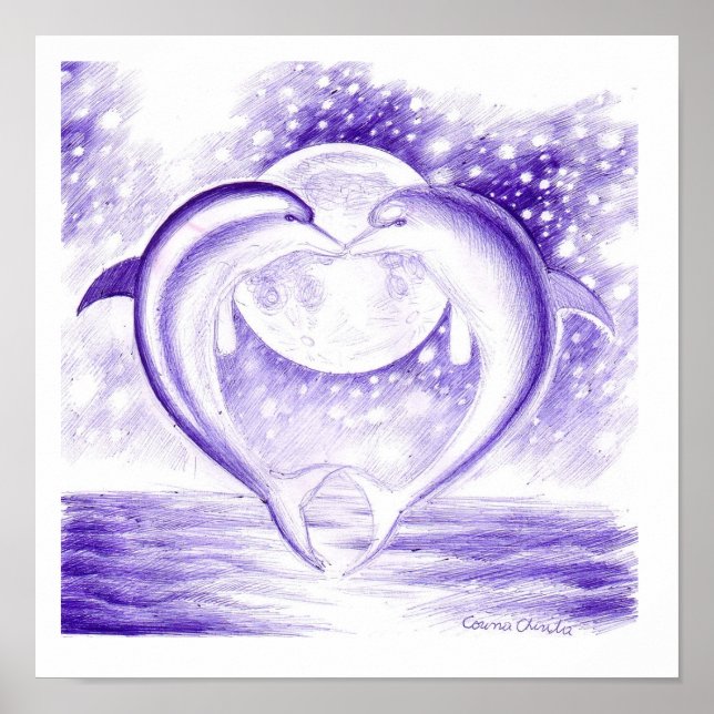 Póster Amor aos golfinhos (Frente)