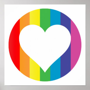 Póster amor arco-íris.