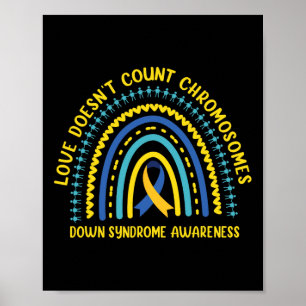 Poster Amor Arco-íris da Síndrome de Down Não Conta Cromo