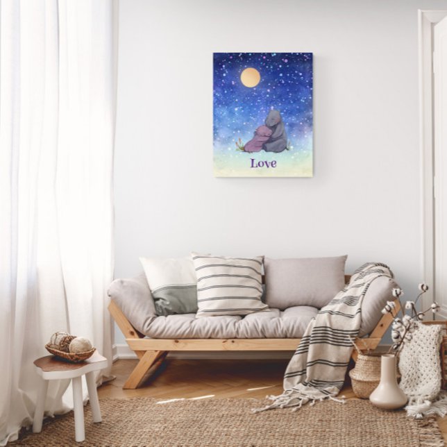 Poster Amor, Baby Hippo e sua mãe (Criador carregado)