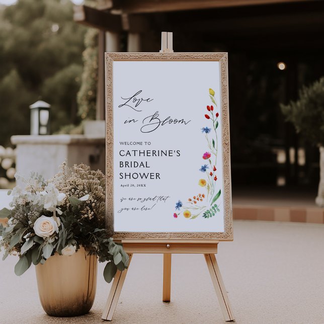 Poster Amor com Chá de panela Bloom Bem-vindo (Criador carregado)