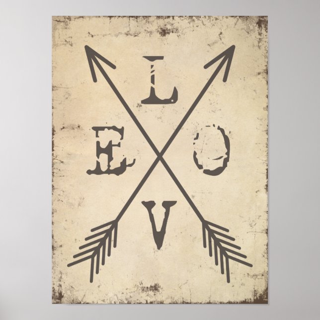 Póster Amor Com Setas (Frente)