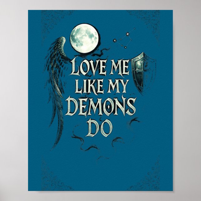 Poster Amor Como Demônios Lua Gótica (Frente)