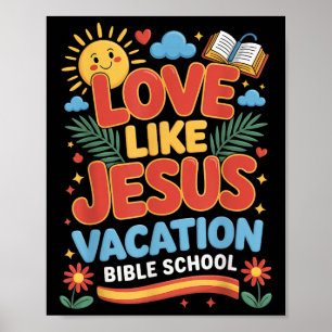 Poster Amor Como Jesus Escola Bíblica de Férias Vbs 2025