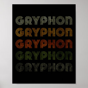 Poster Amor Coração Griffin Tee Grunge Estilo Vintage Pre