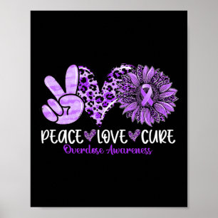 Poster Amor Cure Sunflower Lepard Sobredosagem Sensibiliz