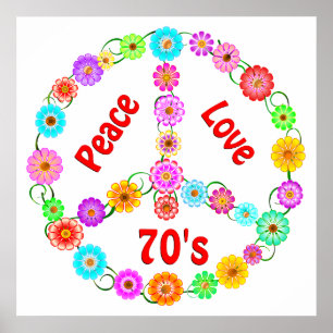 Poster amor da paz 70s