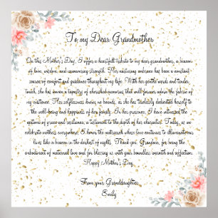 Poster Amor da Vovó: Um Dia de as mães Tributo à Vovó