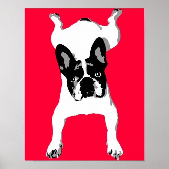 Póster Amor de Bulldog Francês (Frente)