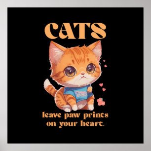 Poster amor de gatinho fofo