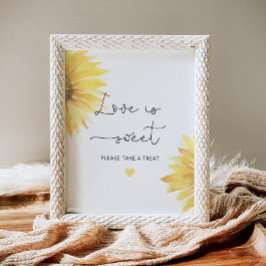 Poster Amor de Girassol é doce, aproveite