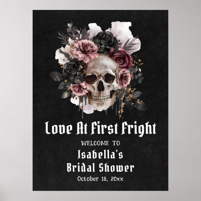 Poster Amor De Halloween Em Primeiro Chá de panela Bem-Vi (Frente)
