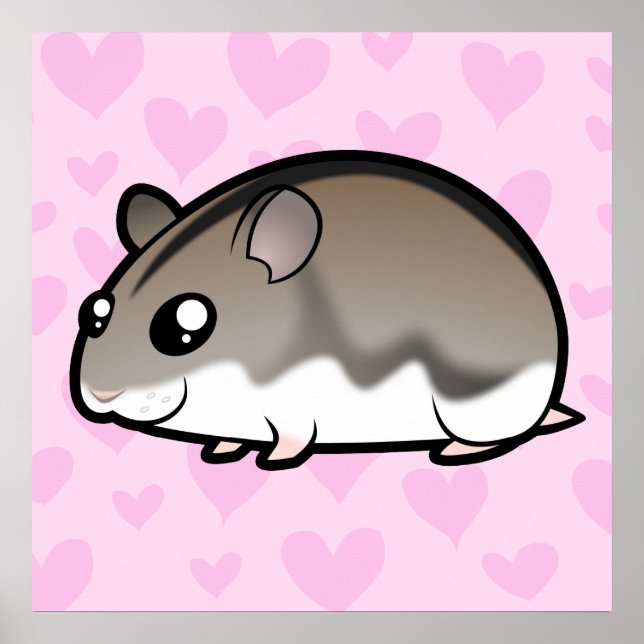 Póster Amor de Hamster Anão (Frente)