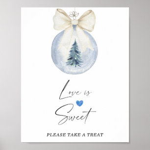 Poster Amor de inverno em aquarela é doce, aproveite um a
