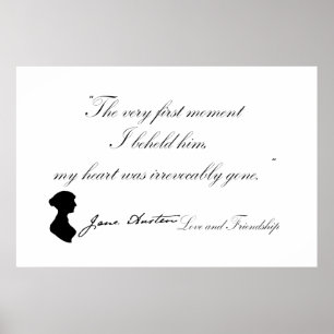Póster Amor de Jane Austen e citações da amizade