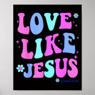 Poster Amor de Menina Como Jesus Linda Adolescente Cristã