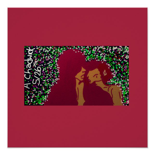 Póster Amor de Natal Psicodélico (Frente)