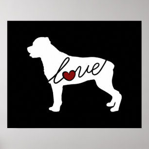 Póster Amor de Rottweiler (Rottie)