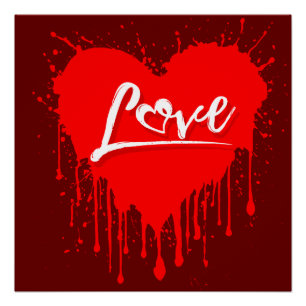 PÓSTER AMOR DIA DE OS NAMORADOS DE CORAÇÃO DO CORAÇÃO VER