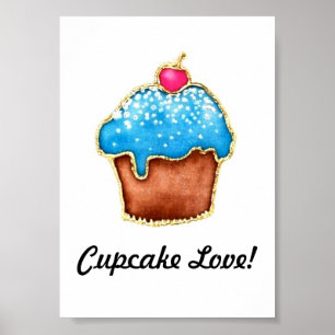 Póster Amor do cupcake