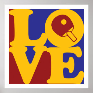 Póster Amor do ténis de mesa