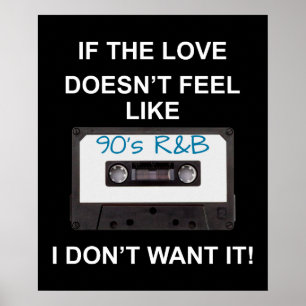 Poster amor dos anos 90 R&B