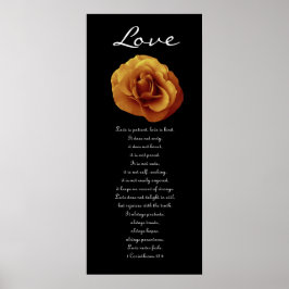 Póster Amor - Dourado Rosa - Primeiro Corinthians