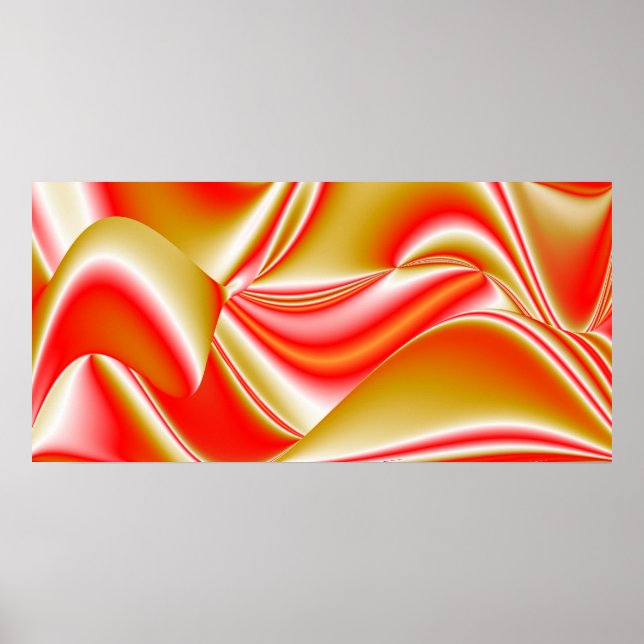 Poster Amor e Abstrato 3D Rainbowart Dourado (Frente)