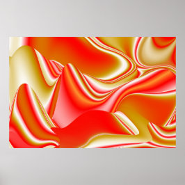 Poster Amor e Abstrato 3D Rainbowart Dourado