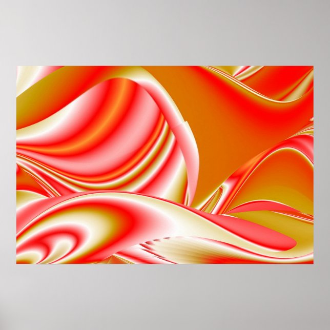 Poster Amor e Abstrato 3D Rainbowart Dourado (Frente)