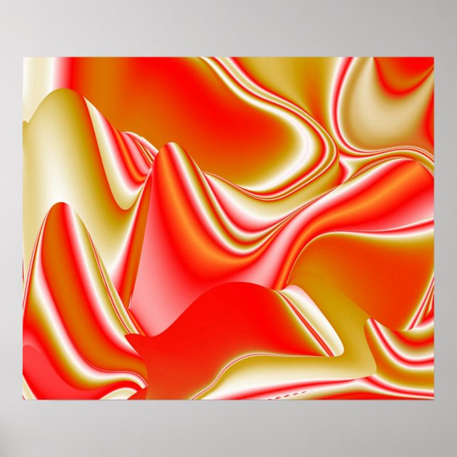 Poster Amor e Abstrato 3D Rainbowart Dourado (Frente)