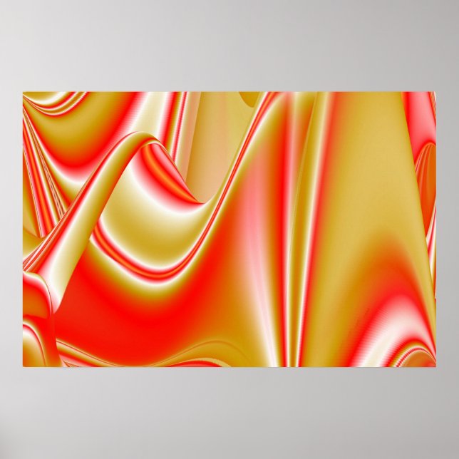 Poster Amor e Abstrato 3D Rainbowart Dourado (Frente)