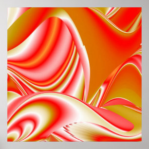 Poster Amor e Abstrato 3D Rainbowart Dourado