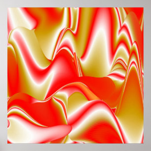 Poster Amor e Abstrato 3D Rainbowart Dourado