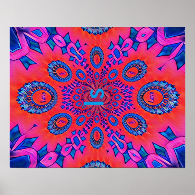 Póster "Amor é Amor" Cores Pop de Cultura Funky (Frente)