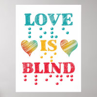 Amor é Cego Corações em Braille