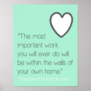 Póster Amor e citações Home da inspiração