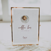 Amor é Criar Sinal de Bar de Café