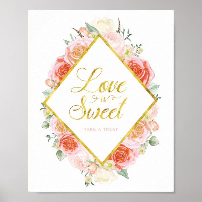 Poster Amor é Doce fazer um Tratado (8x10) (Frente)