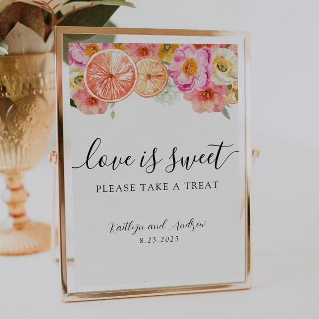 Poster Amor é doce, por favor, pegue um sinal de tratamen (Criador carregado)