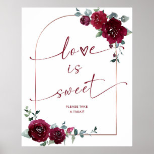 Poster Amor é doce, por favor, pegue um sinal de tratamen