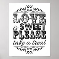 Amor é doce - Sinal de Casamento Negro e Branco