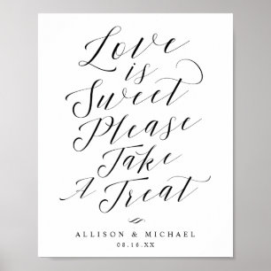Poster Amor é Doce Tome um Sinal de Casamento de Script d
