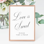 Poster Amor é doce Vintage Elegance Script Wedding<br><div class="desc">Este design apresenta um script elegante de estilo de vintage.</div>